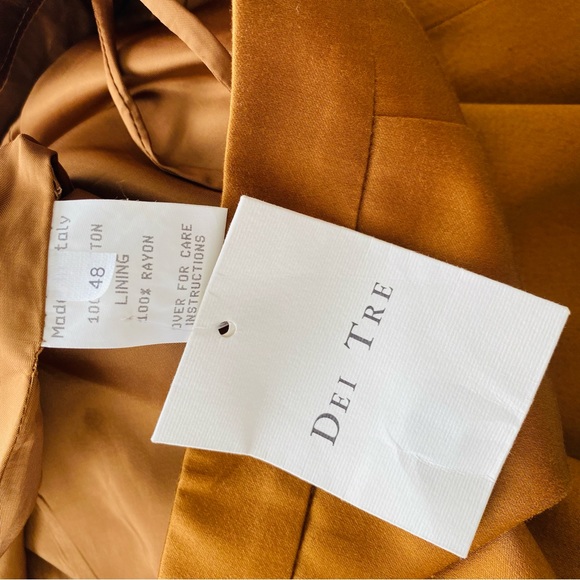 Dei Tre Neiman Marcus NWT Italian Copper Rust Sheen Rayon Lined Pencil Skirt 48 - Picture 5 of 8